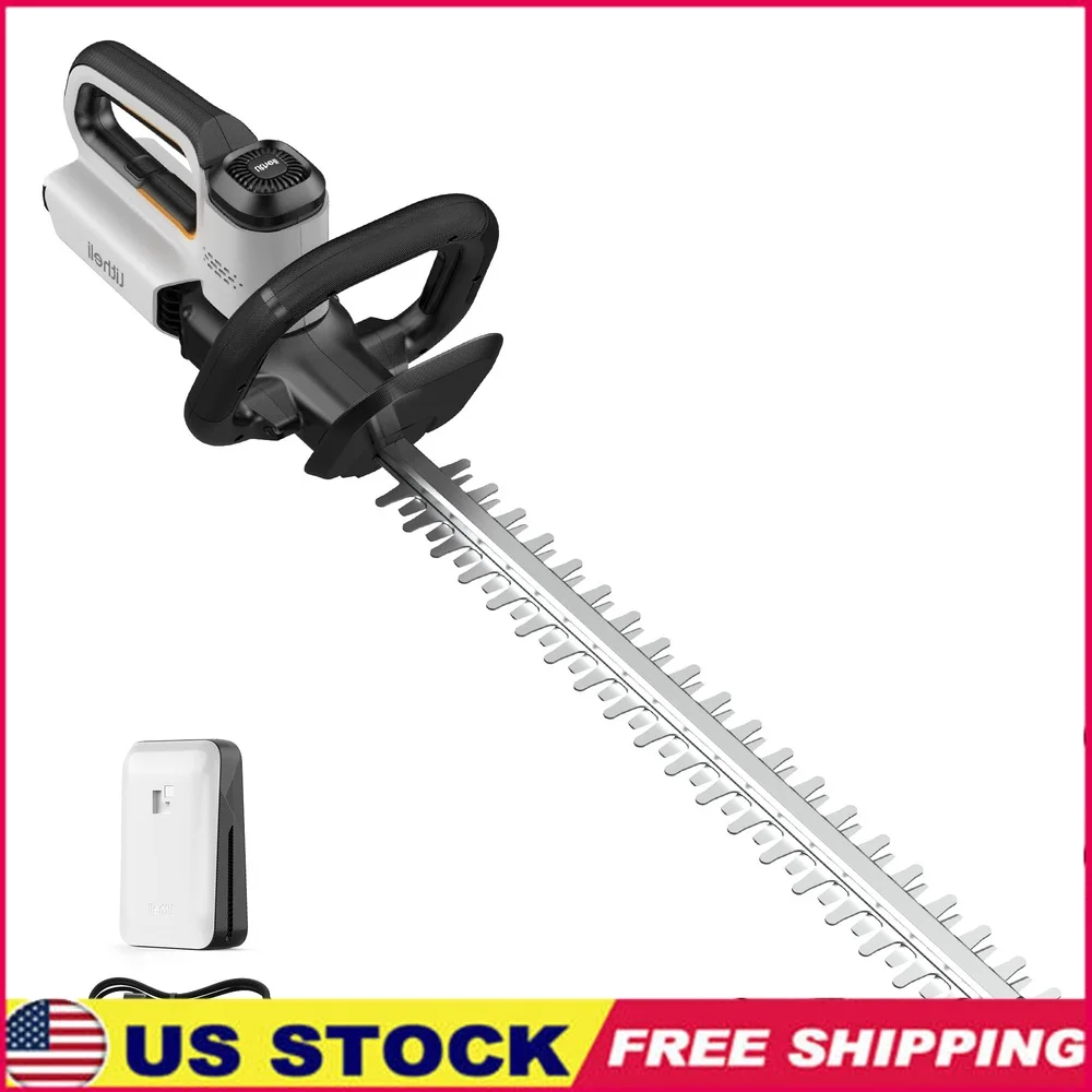 

20V Cordless Hedge Trimmer 20 Inch Dual Action Blade Lightweight Ergonomic Handle 2.0Ah Battery Safe Storage Cutting Tool