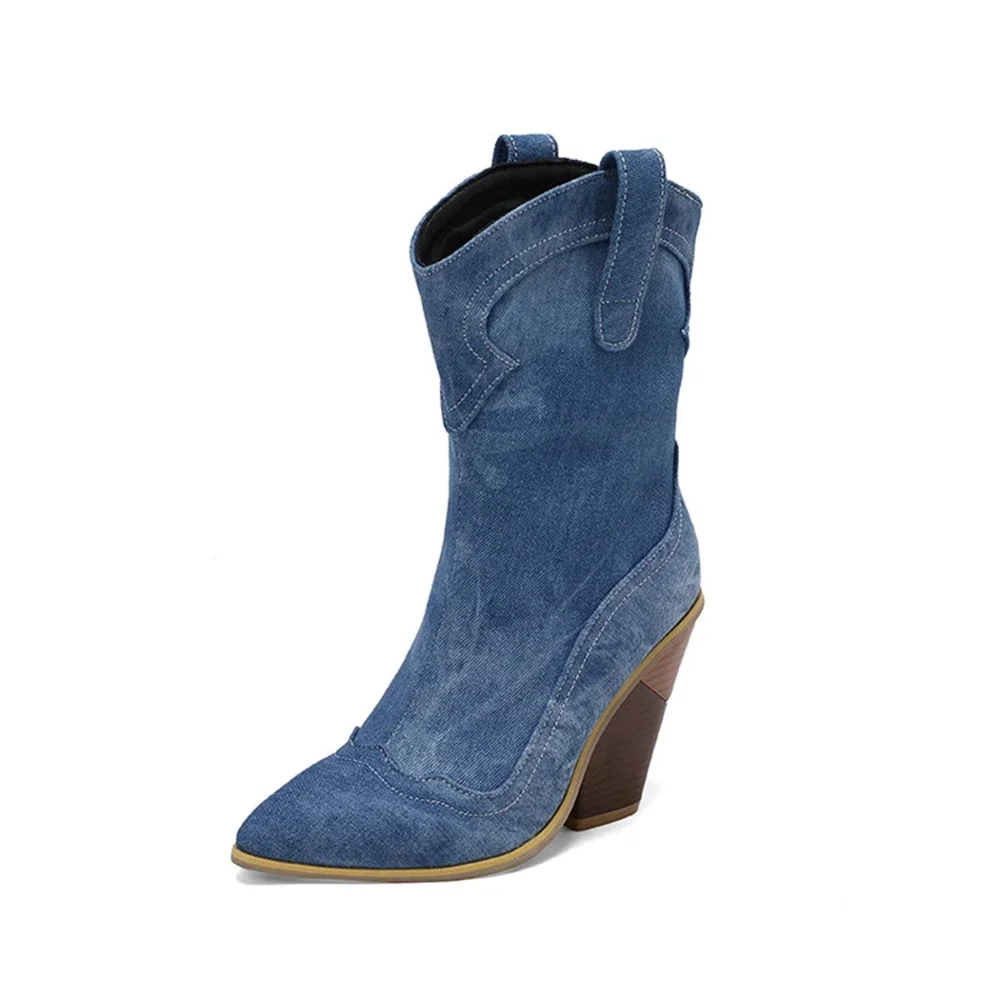 Botas De Mujer Ankle Boots Women Designer Sexy Fashion Sleeve Wedges Heels Pointed Punk Platform Boots Big Size 46 47 48 4008
