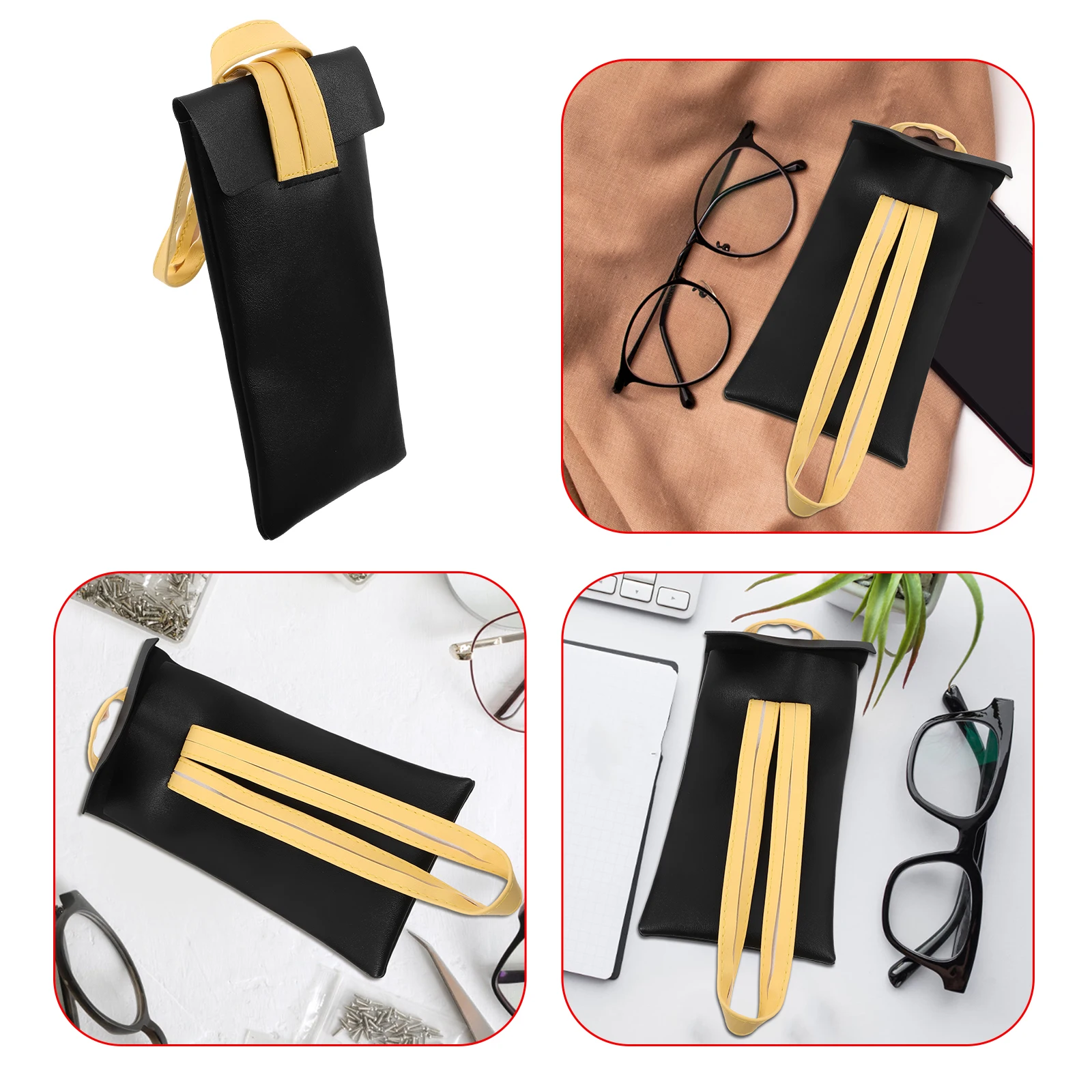 

1pc Bag Portable Eyewear Pouch Sunglasses Case Eyeglasses Box for 95% Portable Glasses Case Glasses