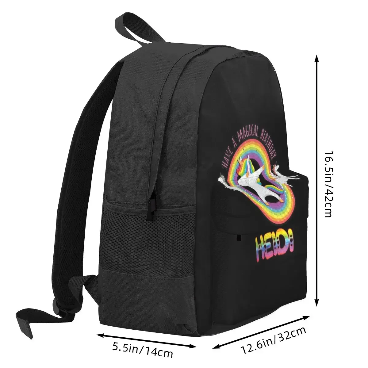 Heidi Have A Magical Birthday Unicorn Rainbow Dabbing Backpacks Bookbag School Bags Rucksack Laptop Rucksack Shoulder Bag