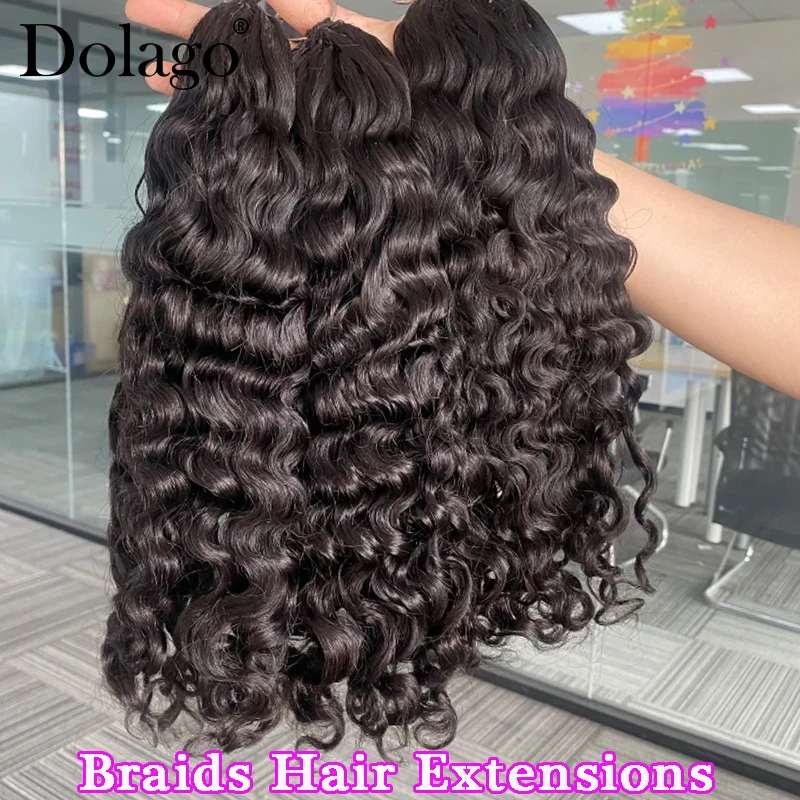 Feather Crochet Hair Extensions Burmese Curly Wavy Human Hair Wavy Knotless Invisible Feather With String Braids Hair Extensions