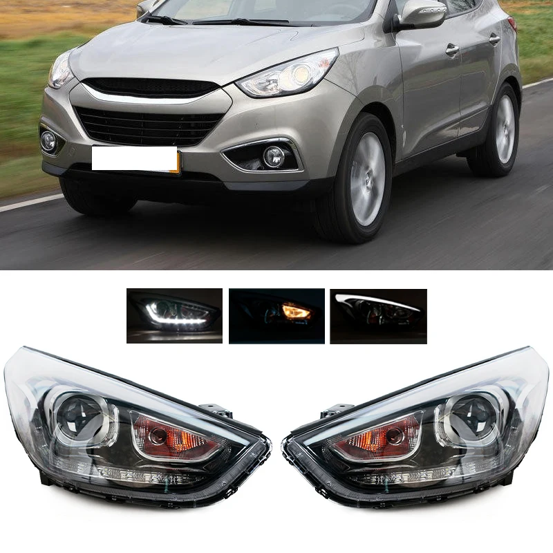 

Front Bumper Headlight Headlamp Assembly For Hyundai ix35 2009 2010 2011 2012 2013 2014-2016 LED Front Lights Car Accessories