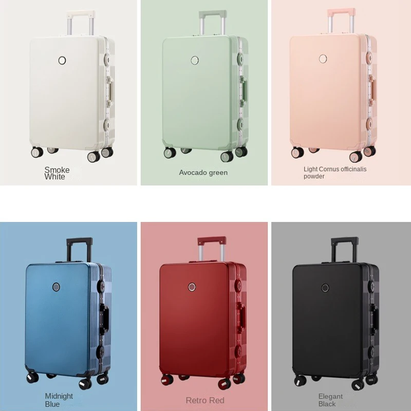 Texture Aluminium Frame Suitcase 20 Inch Boarding Box Large Capacity 28 Inch Luggage TSA Lock Trolley Case Universal Wheel 수트케이스