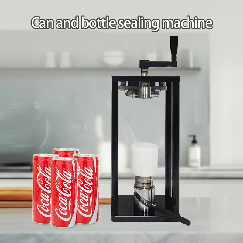 15S 휴대용 야외 수동 로터리 캔 Seamer 55MM PET 플라스틱 알루미늄 주석 부드러운 음료 커피 버블 티 캔 씰링 기계