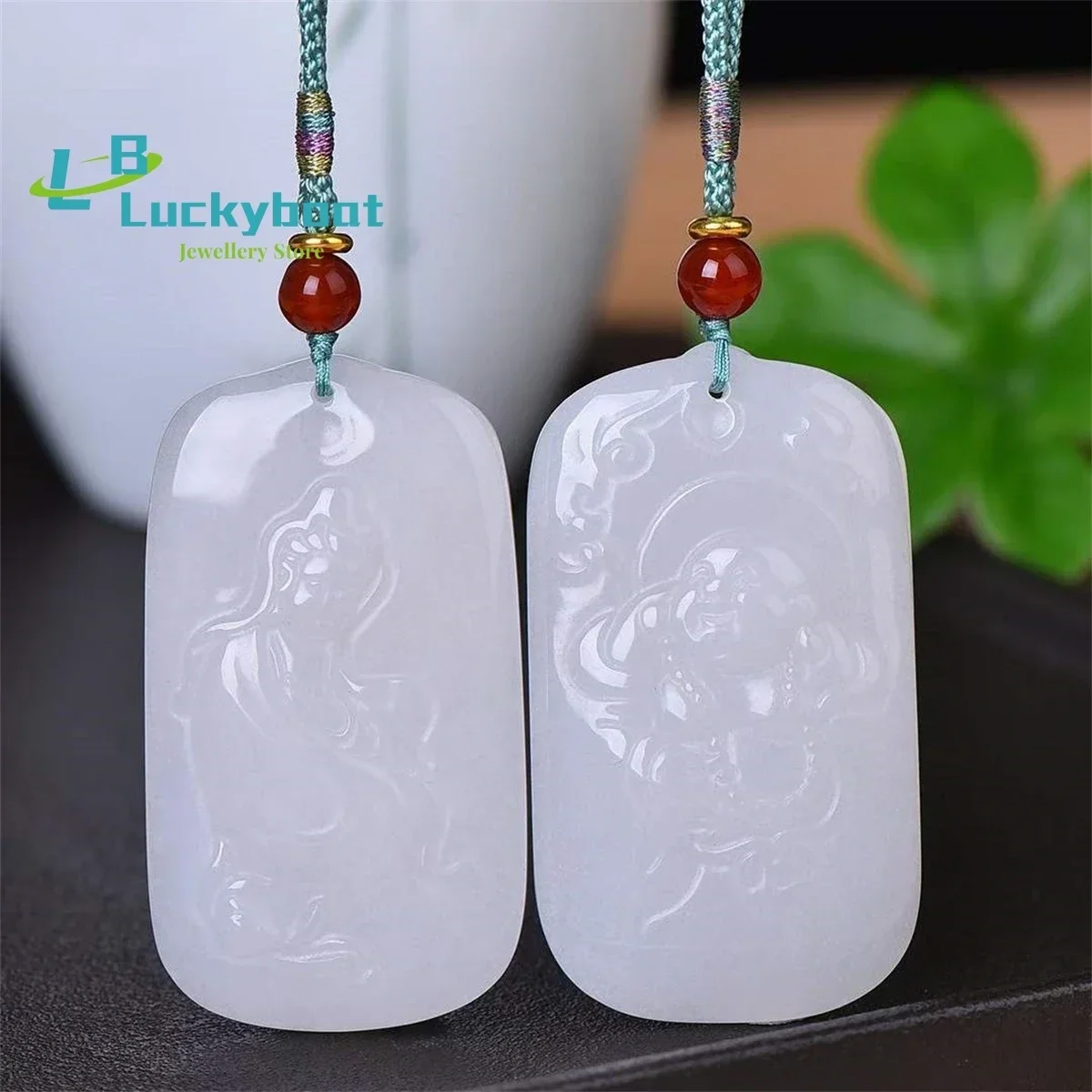 Natural Gold Silk Jade Auspicious Guanyin Maitreya Buddha Pendant Simple and Personalized Exquisite Versatile for Men and Women