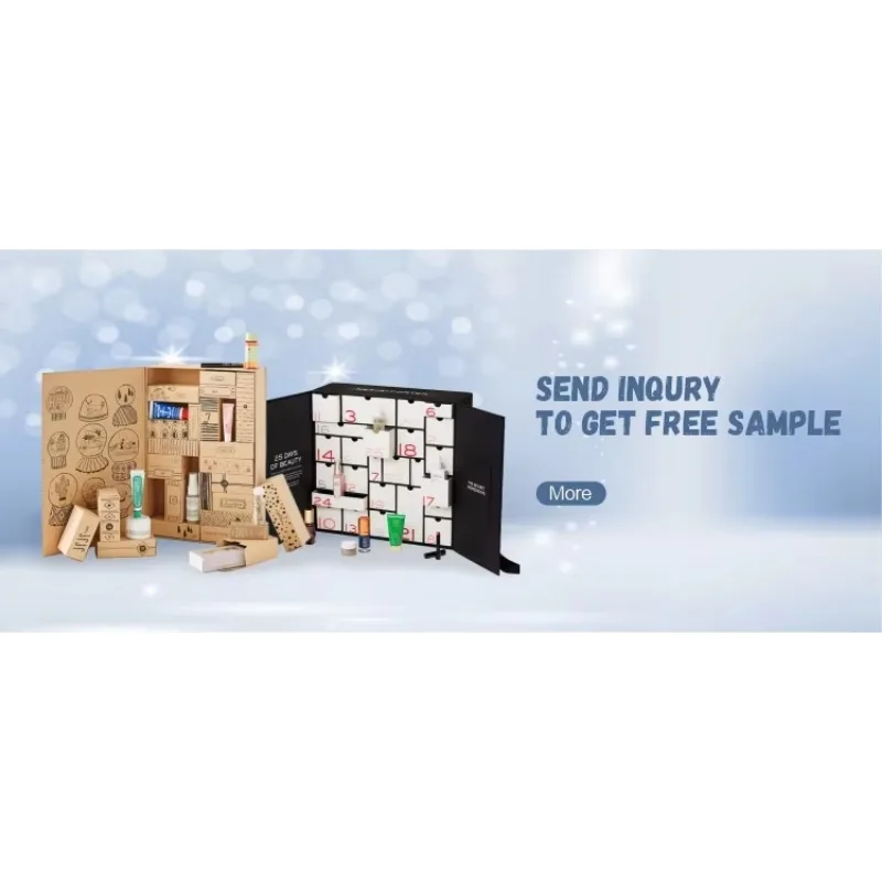 Customization.Countdown Christmas Empty Makeup Advent Calendar Box Make up Custom Cardboard Paper Advent Calendar Box 7 Days