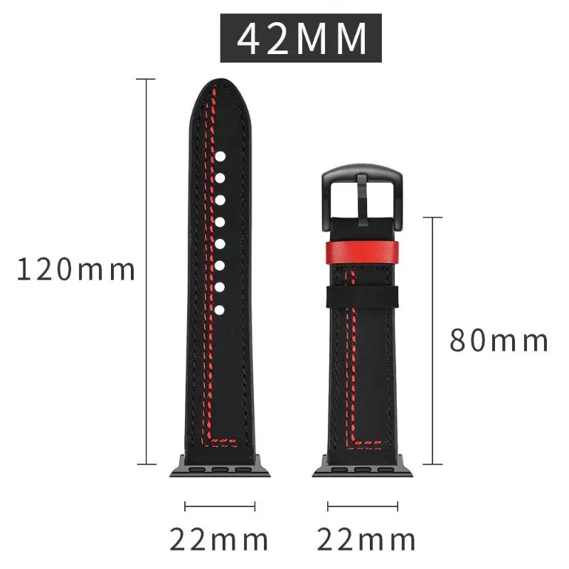 Кожаный ремешок для Apple Watch Band 46 мм 42 44 40 45 41 38 49 мм Повседневный мужской ремешок на запястье для iWatch series 10 9 8 7 6 5 4 ultra 2