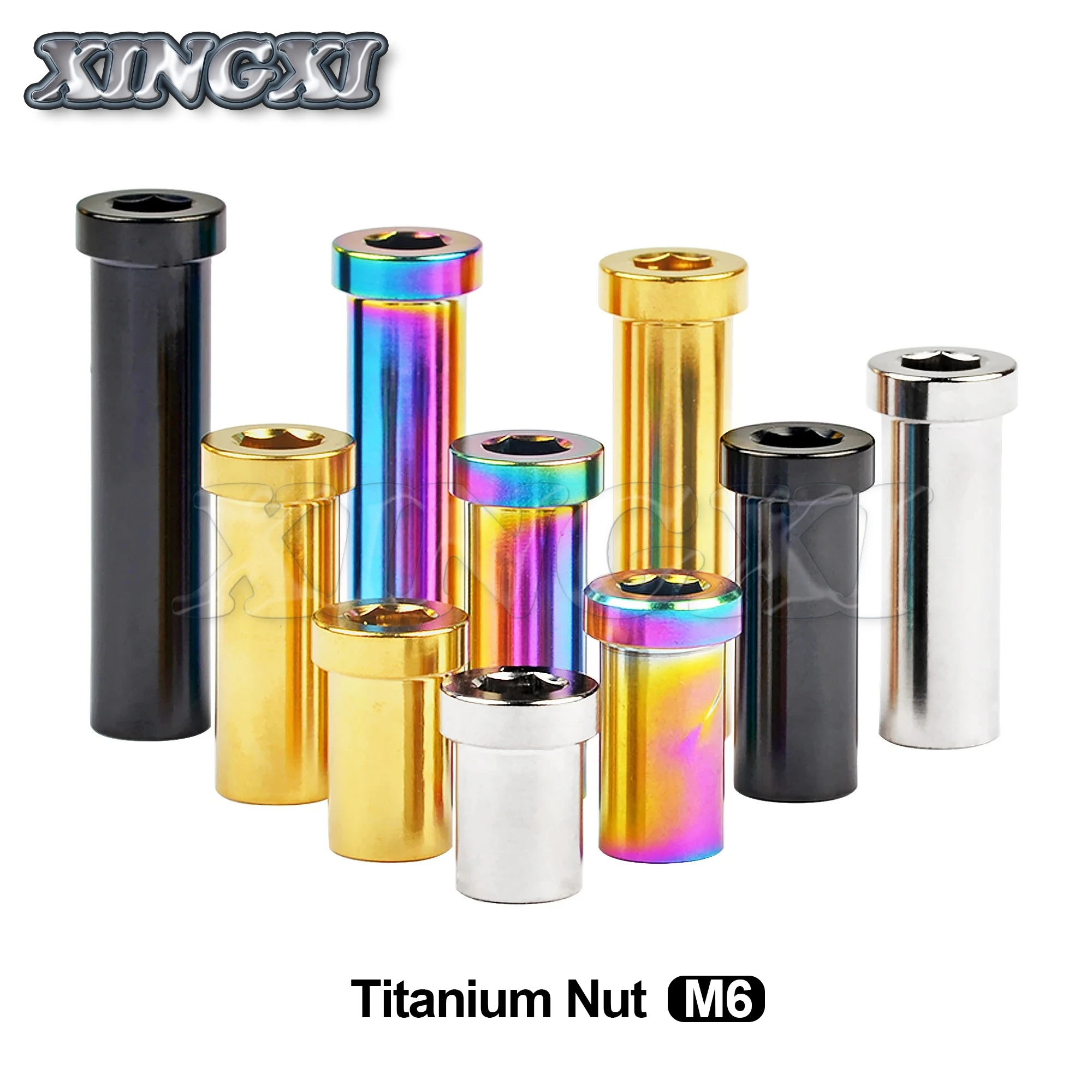 Xingxi Titanium Ti GR5 13mm 15mm 17mm 23mm 25mm 31.5mm 33mm 35mm Recessed Bicycle Brake Bolts Clamp Nut for MTB/Road Bike