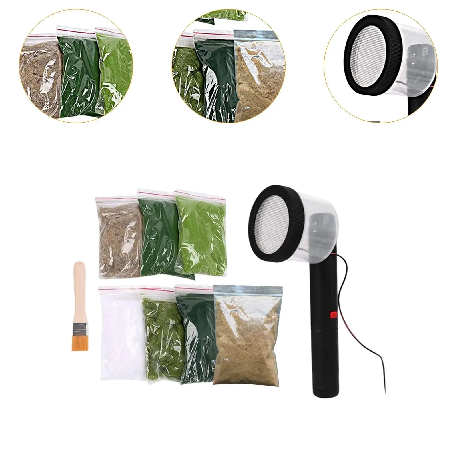 Static Grass Flocking Applicator for Diorama Sand Table Railway Terrain