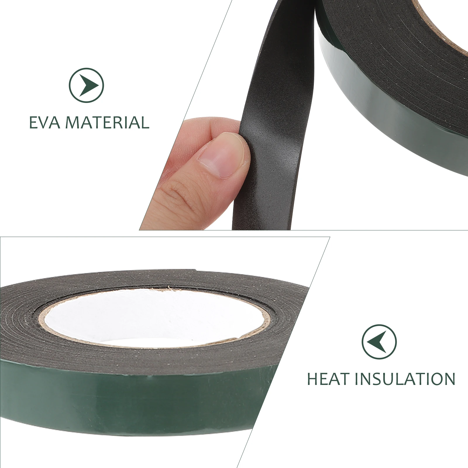 

Double Sided Foam Tape EVA Sponge Seal Strip Door Window Insulation Shockproof Heatproof Adhesive Tape for Home Household Use