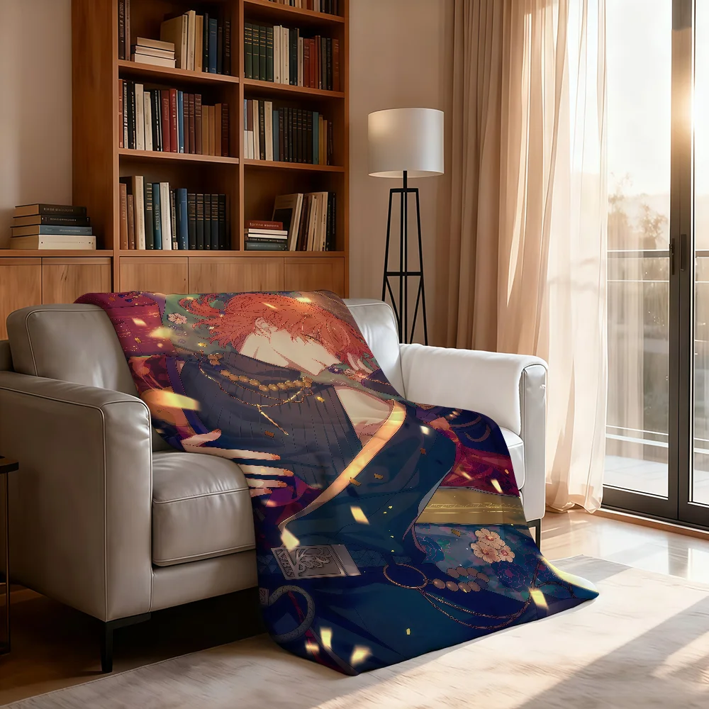 A-Akito S-ShinonomeS Animation S-Sekai Blanket Soft Throw Blanket for Home Bedroom Bed Sofa Picnic Travel Office Blanket Gift