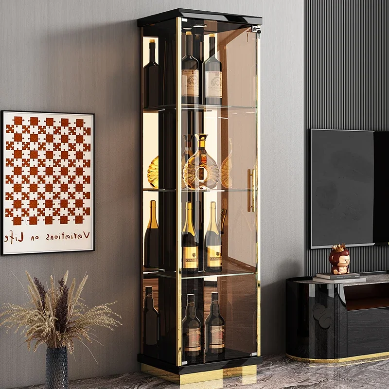 Drinks Cabinet Hanging Bar Full Kitchen Wine Rack Iron Refrigerator Portable Luxury Shelves Room Liquor Nordic Outdoor Whiskey