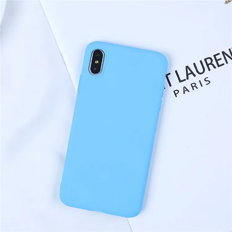 Luxuriöse weiche Rückseite, matte Farbe, Abdeckung für iPhone X XR XS Max, Handyhülle für iPhone 10, XR Xs Max, Silikon-Rückseite – Detail 5