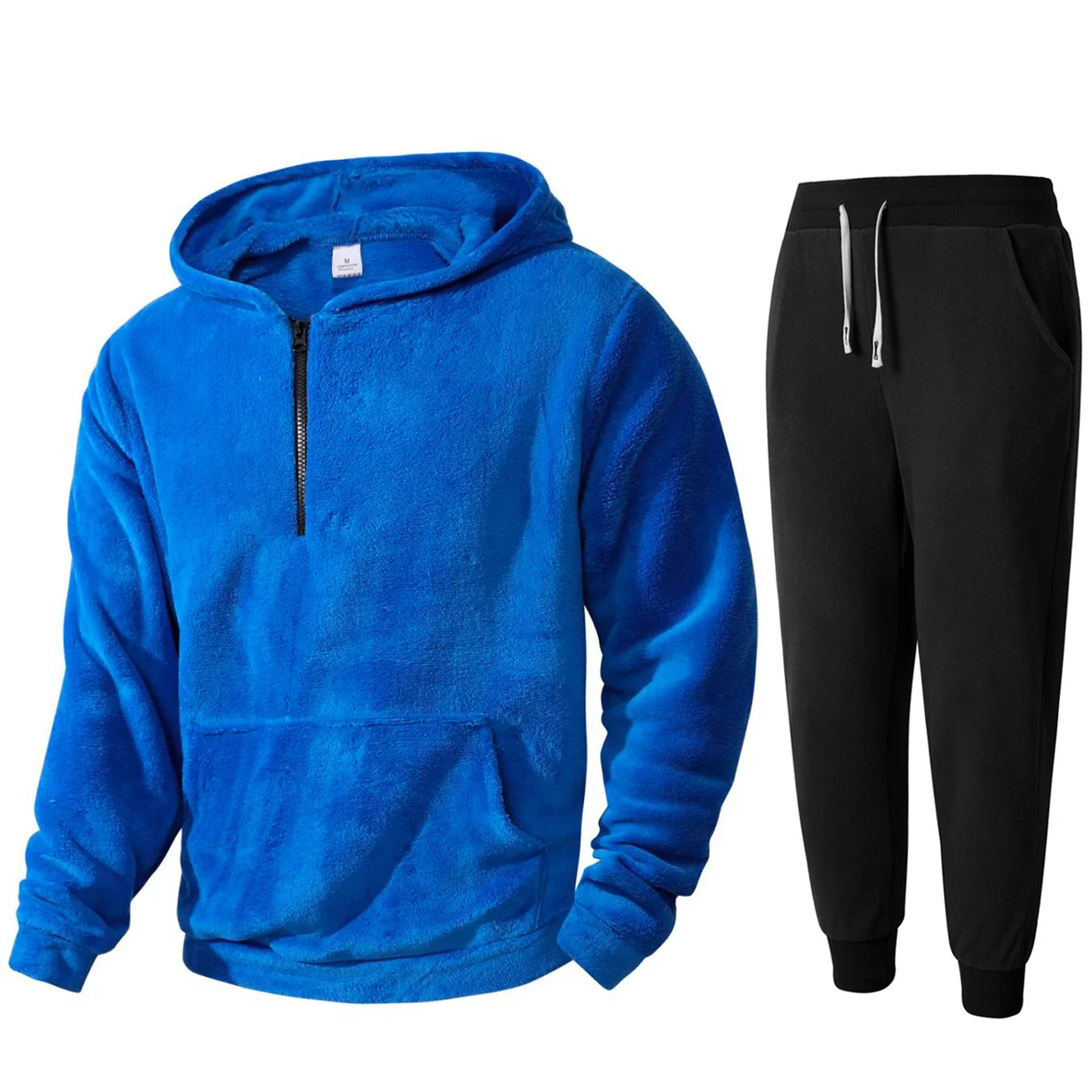 

New European and American Autumn and Winter Men's Casual Hooded Sweatshirt Suit Fashionable Warm Pullover Hoodie
