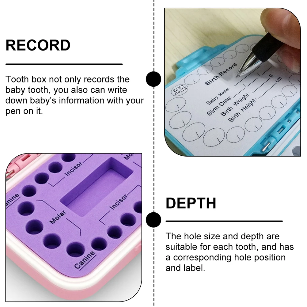 

Deciduous Teeth Preservation Box Baby Tooth Keepsake Boxes for Holder Fairy Eva