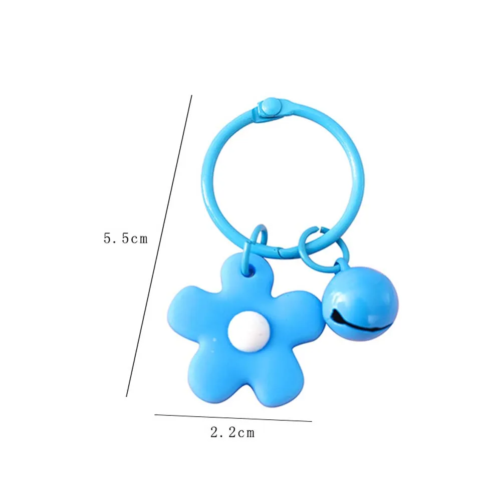 الفتيات أنيقة المرأة لون الحلوى الكورية الأزياء والمجوهرات حقيبة قلادة زهرة المفاتيح حلقة رئيسية