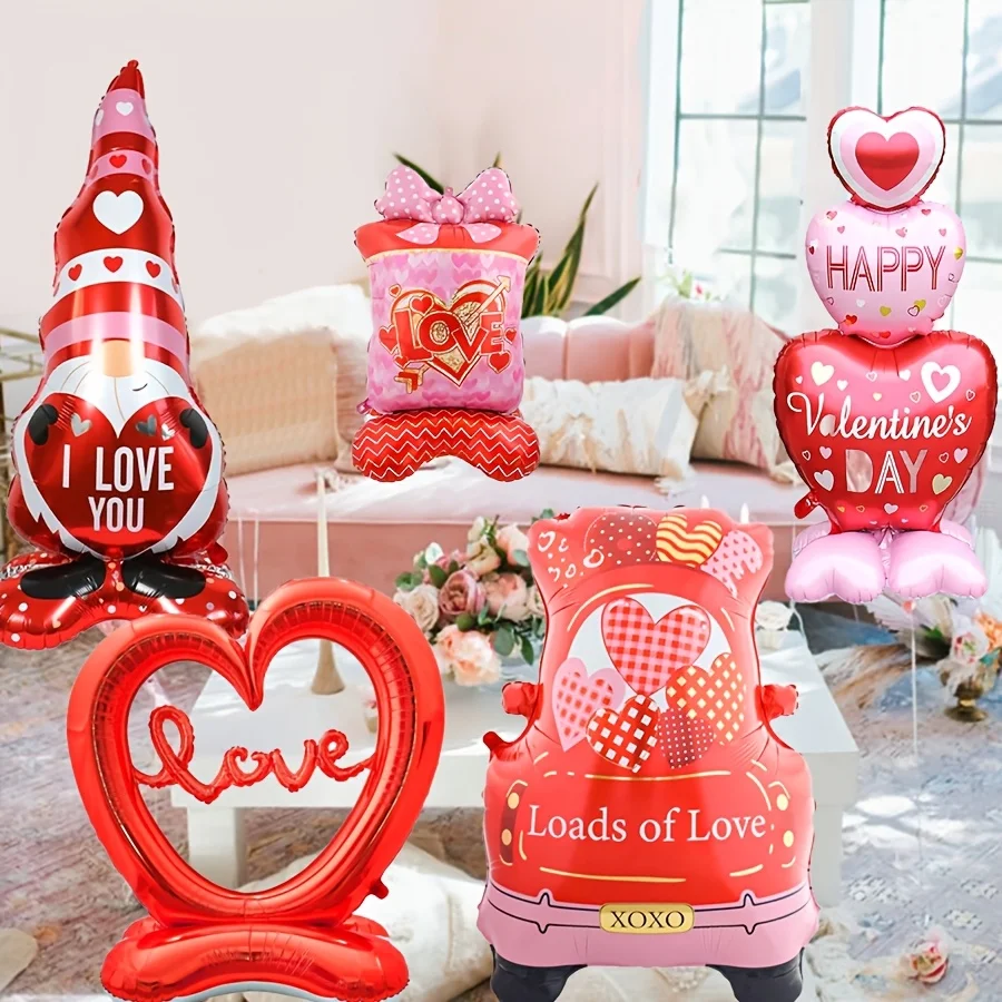

1pc Valentine's Day heart-shaped love and happiness balloons suitable for proposal, wedding, bride's party, and party decoration