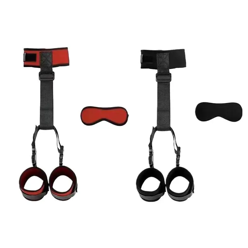 Nylon 3 Piece Bondage Gear Adjustable Women Collar Restraints Set for Couple Adult Fetish Bedroom Game - view 6