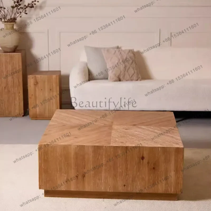 LD Luxury Wood Coffee Table Modern Living Room Designer Books Drawers Moving  Writing Couchtisch Chinese Style Furniture