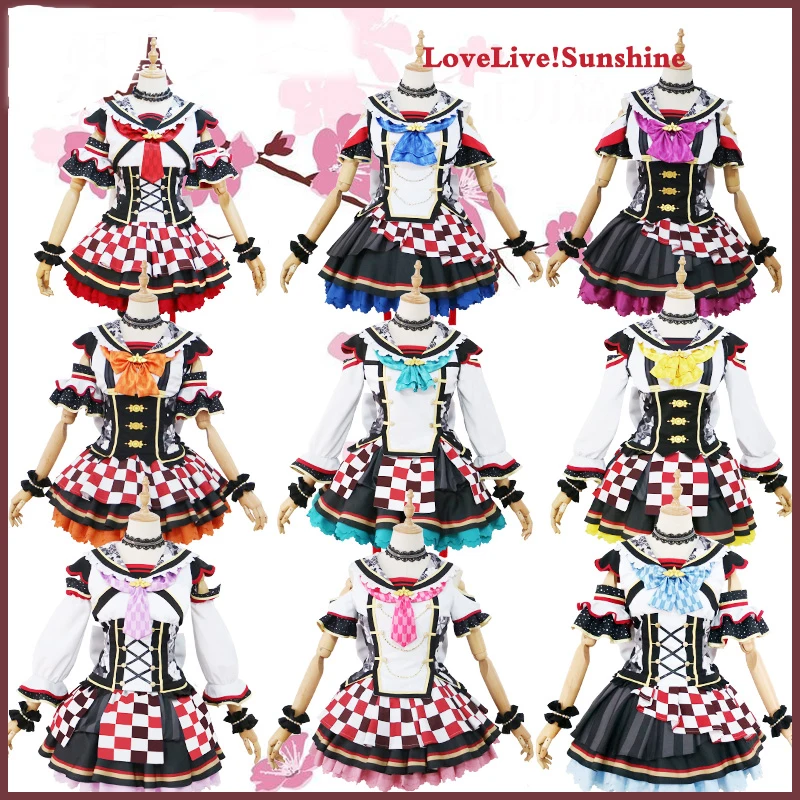 

COS-HoHo Anime Lovelive!Sunshine!Aqours Dia Kanan Ruby All Members ZhengYue Awakening Uniform Cosplay Costume Party Outfit Women