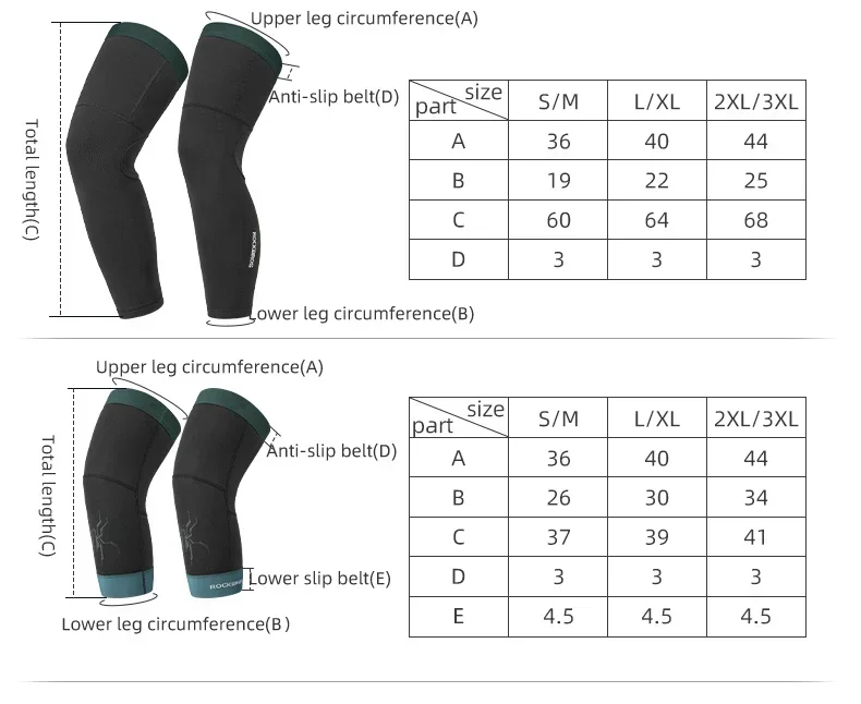 ROCKBROS Cycling Sleeve Leg Sleeve Windproof  Sports Fleece Sleeves Knee Braces Men Women Autumn Winter Warmth Cycling Equipment