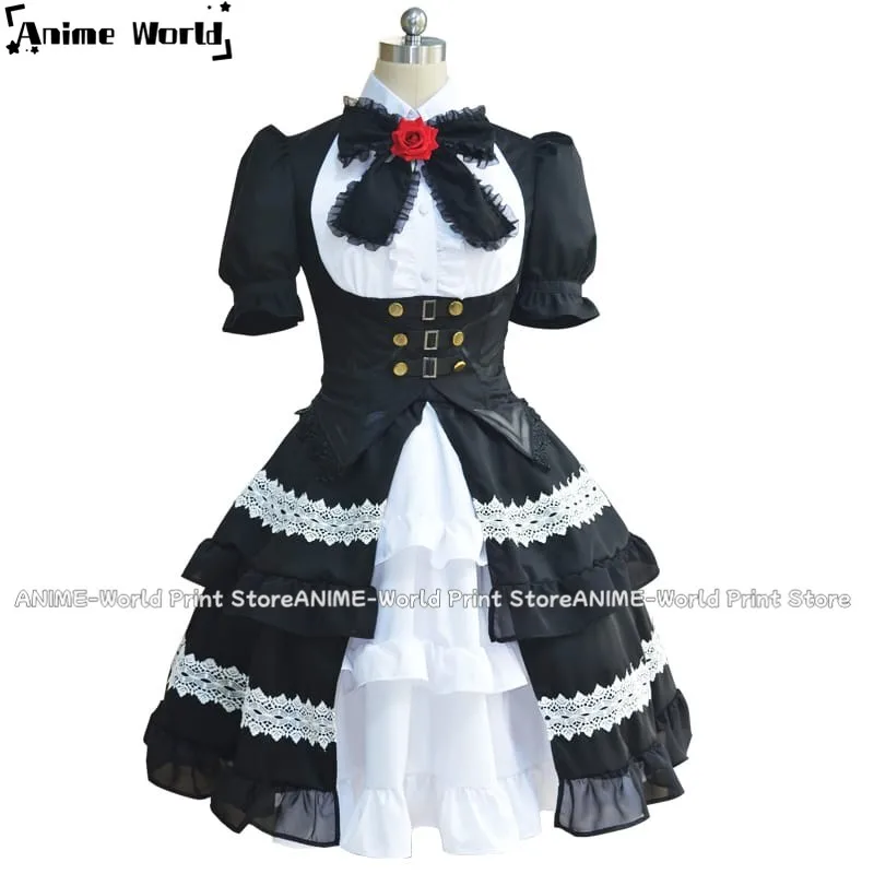 

《Custom Size》Unisex Anime Date A Live Kurumi Tokisaki 5 Years Ago Cosplay Costumes Outfit Halloween