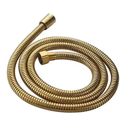 New 1.5M/2M/3M Gold Silver Black Stainless Steel Flexible Shower Hose Bathroom Shower Tube Extension Plumbing Shower Pipe