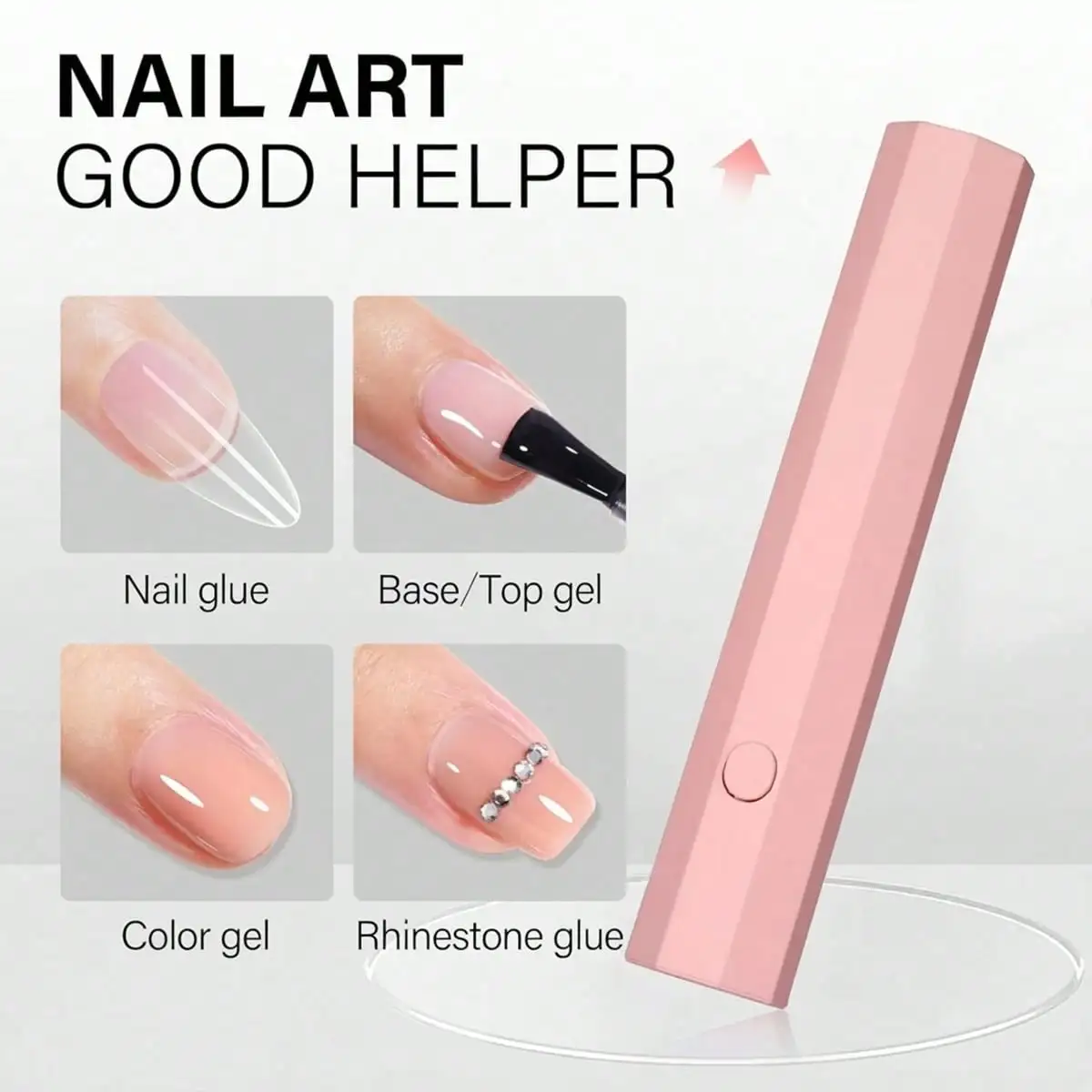 Portable Nail Polish Gel Dryer Machine,Gel Nail Polish Glue Drying Machine,Handheld Nail Lamp,USB Mini Nail Dryer Lamp,180mAh Battery Pack UV LED Nail Light For Curing All Nail Gel Nail Lamp Home Salon Too,Nail Art Creation Tool