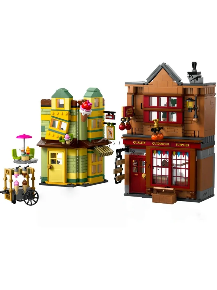 795 onderdelen nieuwe Quidditch-boetiek en ijssalon bouwset magisch kopieerspeelgoed verjaardagscadeau voor volwassenen Kerstcadeau - afbeelding 2