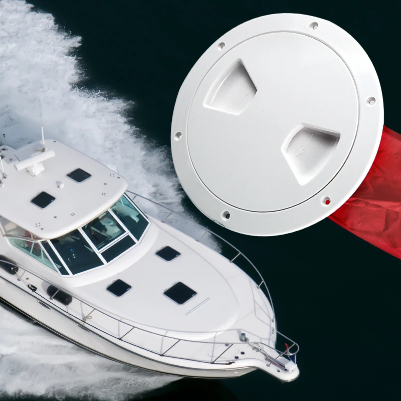 Boat Model Assembly Canoe Fishing Sailing Heavy White Plastic 6.5inchesTwist-n-lock Waterproof Deck Hatch Cover W/Storage Bag