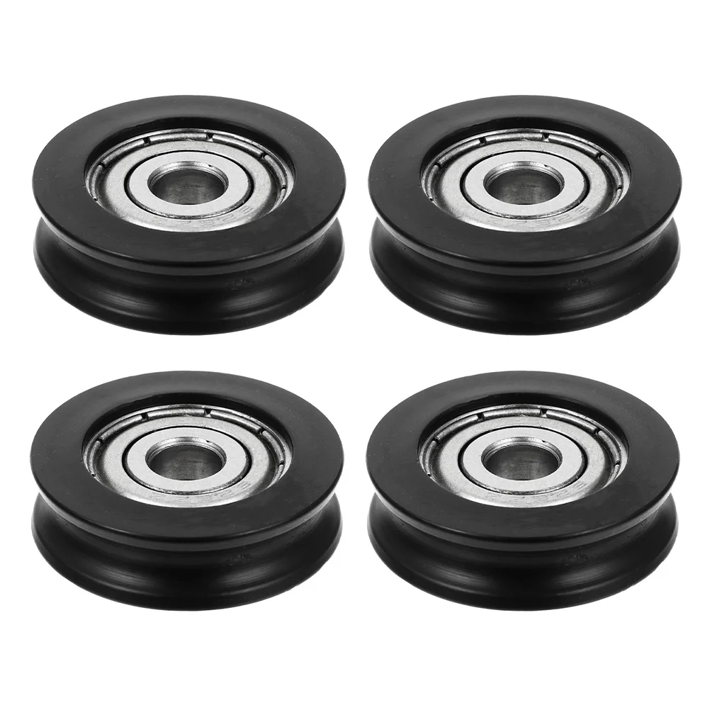 

4Pcs Sliding Door Pulleys Durable Noisefree Operation Heavy Duty for Wardrobe Cupboard Closet Barn Door Pulley