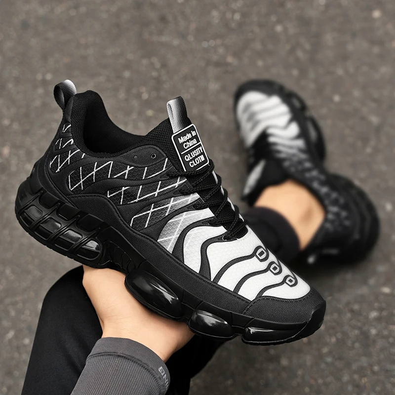 

Дышащая мужская повседневная обувь. Удобные нескользящие мужские прогулочные кроссовки. Дизайнерская легкая мужская модная спортивная обувь для бега.