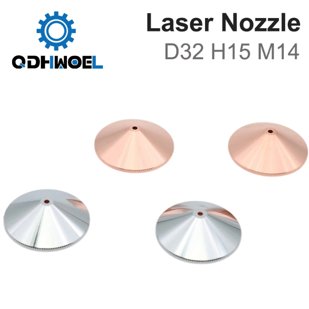 Raytools D32 Laser Nozzles 1/10/50PCS Single Double Chrome-plated Layers 0.8-6.0 for Raytools BT240 BM111 Fiber Cutting Head