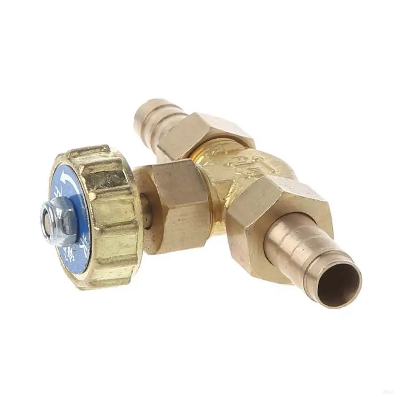 Aguja latón codo para válvula 10 mm Propano Butano Gas Ajuste barbas púas 1 M B95B