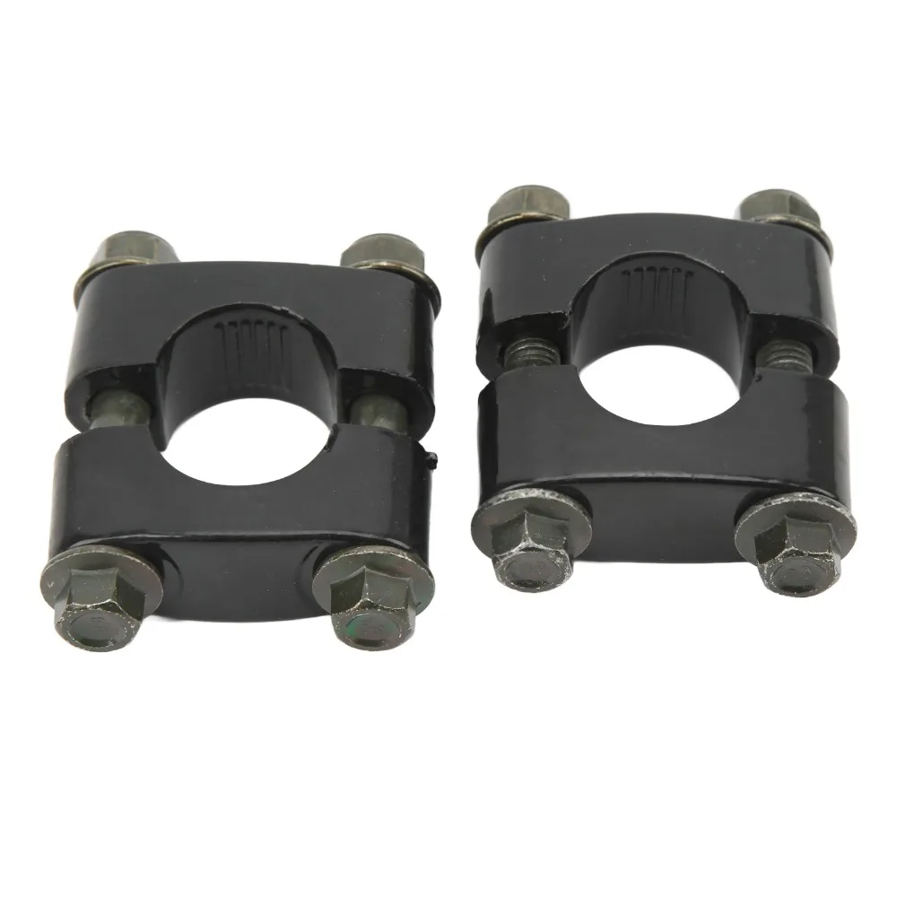 2pcs 22mm Diameter Handlebar Riser Clamp Single Hole Aluminum Handlebar Mount Bracket Adjustable Position 7/8 Inch