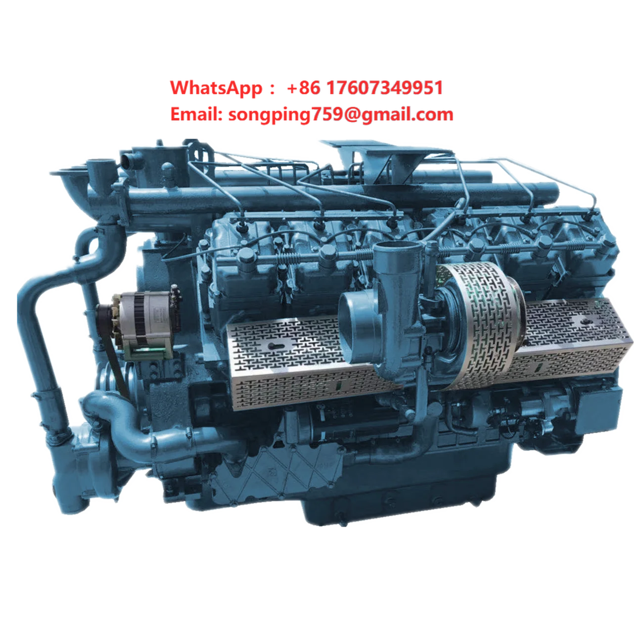 780KW 840KW Heavy Duty 50Hz 1500RPM 4 Stroke 12 Cylinder Standby Power Diesel Engine Unit for Shopping Mall Backup Power