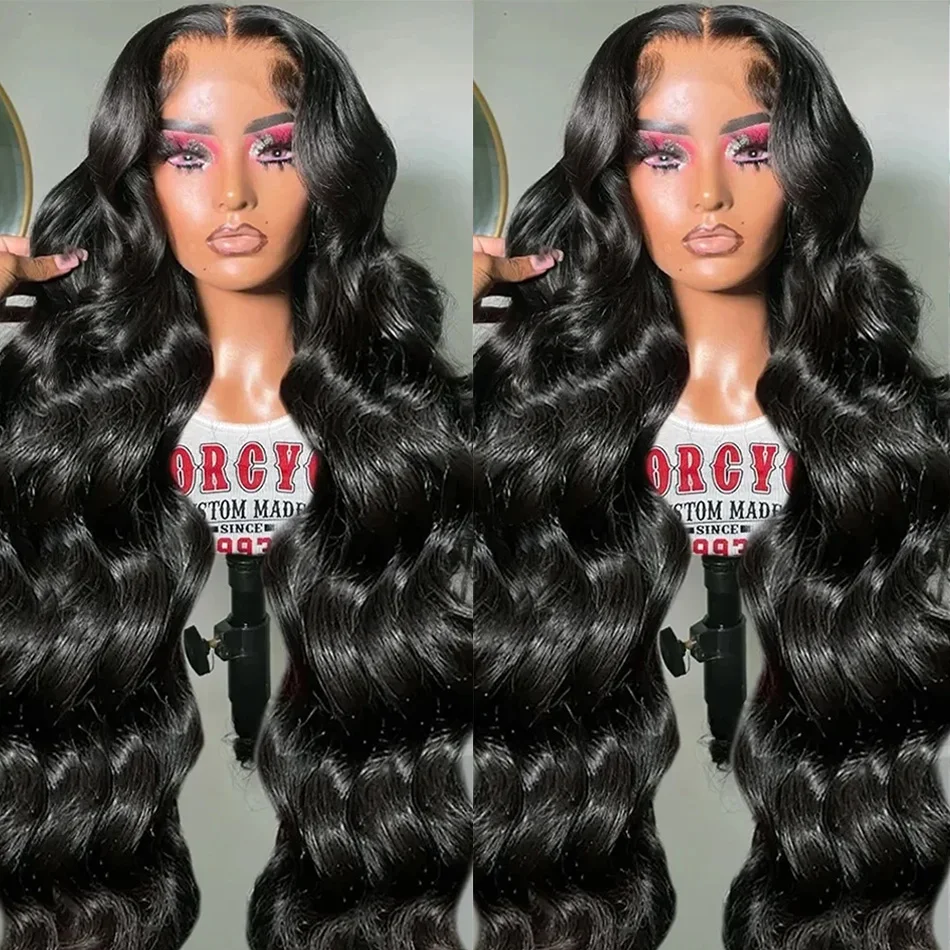 Cosdelu 30 40 Inch 13x6 HD Transparent Lace Front Wig Body Wave Brazilian Remy Human Hair 180 Density Lace Frontal Wig For Women