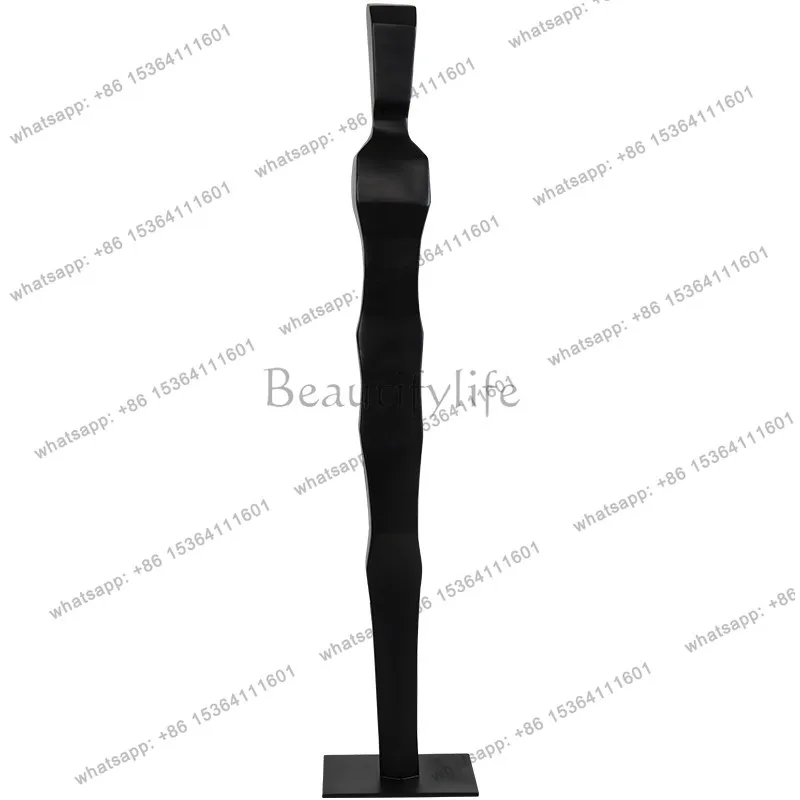 Simulation wood figure decoration sculpture hotel villa hall staircase large abstract ornament