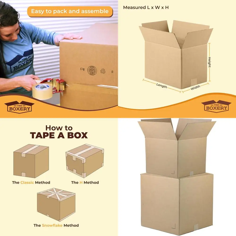 

18 x 18 x 6 Brown Corrugated Cardboard Boxes - 25 Pack for Shipping, Packing, Moving, and Storage | Durable, Eco-Friendly, Recyc