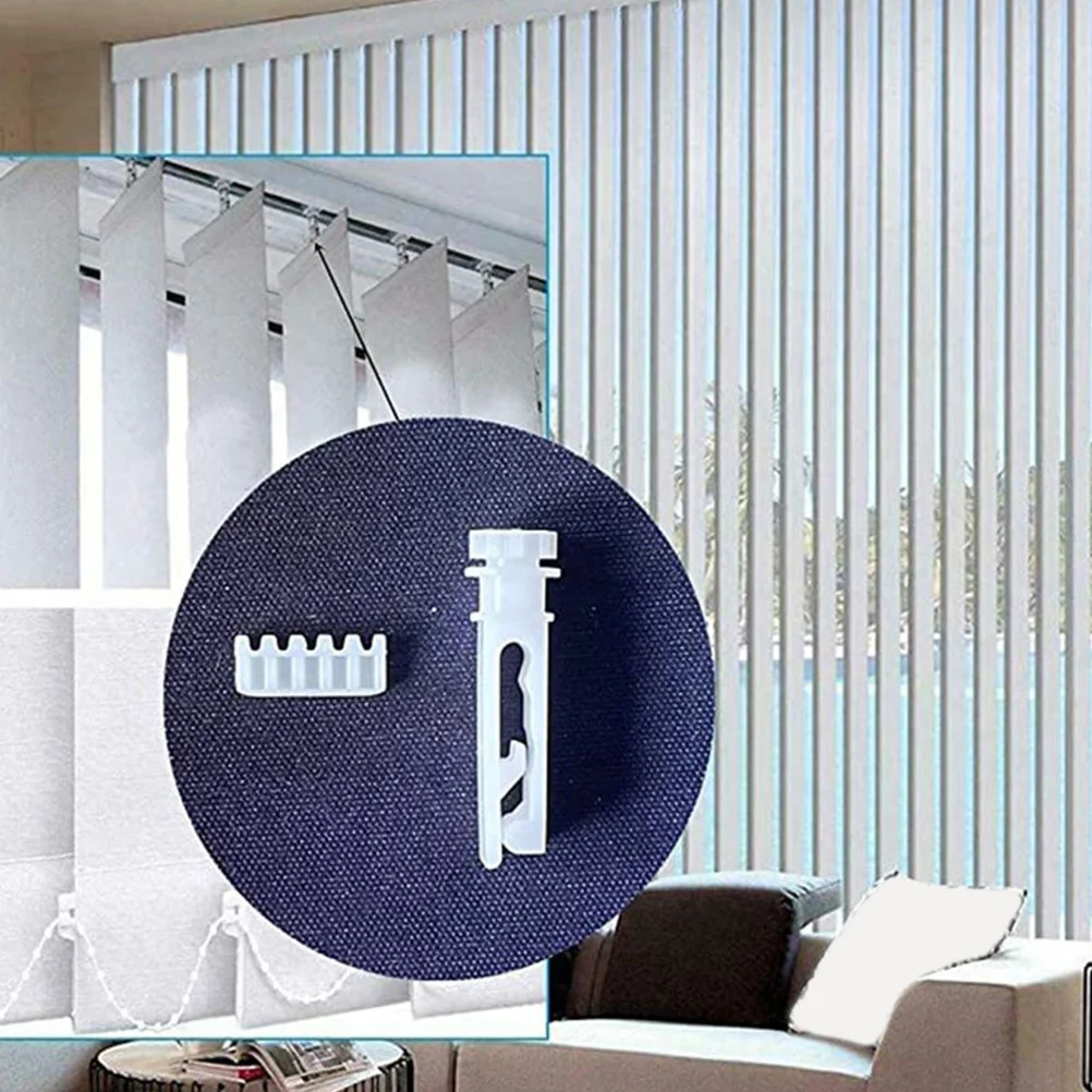12 conjuntos de peças de reparo de persianas verticais de design simples, práticas para decoração de escritório doméstico, peças de reposição de persianas verticais