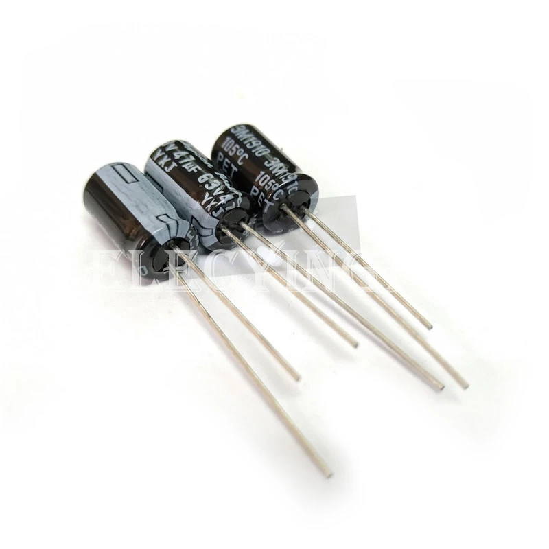 63V47UF YXJ 6.3X11 Aluminum Electrolytic Capacitor 63YXJ47M Original Rubycon Long Life Low Impedance 47uF 63V