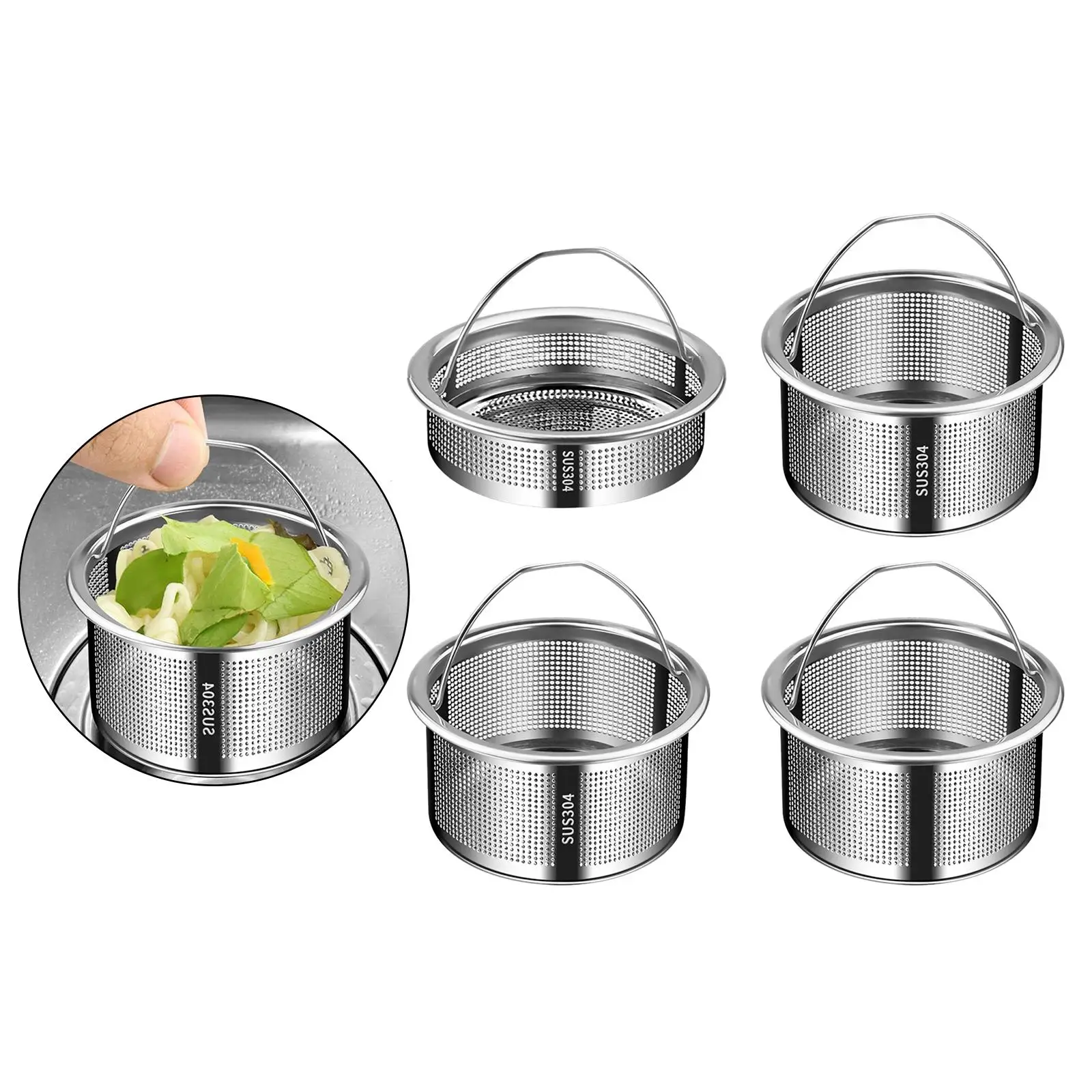 

Kitchen Sink Strainer Drain Strainer with Handle, Universal Durable Food Debris