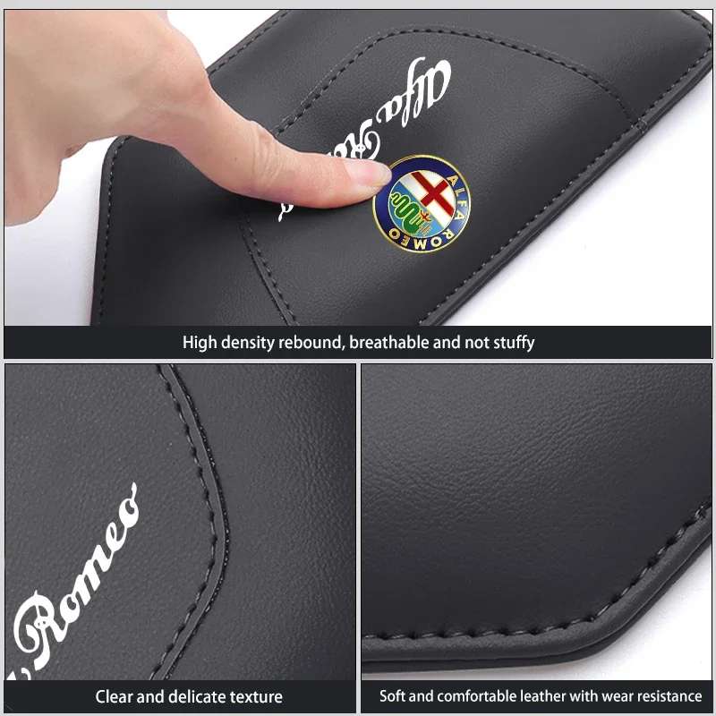 Hub Caps Car Leather Knee Pad Inside Leg Cushion Comfortable Thigh Support For Alfa Romeo GT Stelvio F1 Brera Volante Tonale Glo view 3
