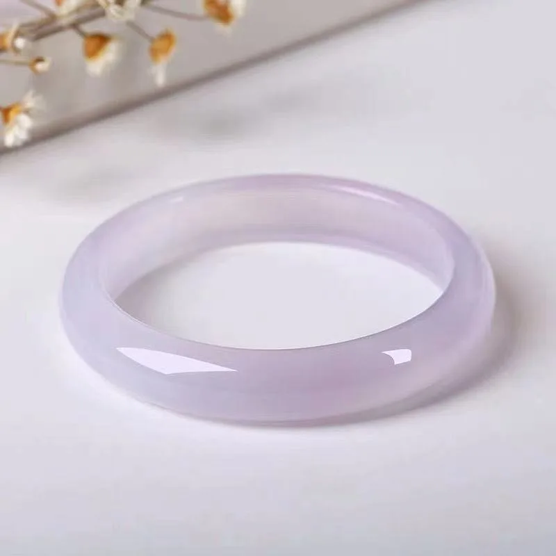 

Violet Chalcedony Bracelet Gradual Change Color Agate Bracelet Women