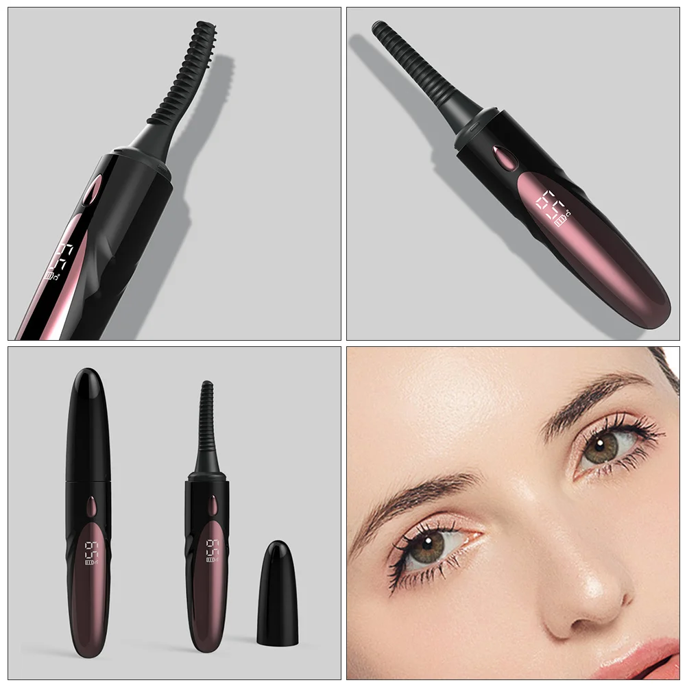 Piegaciglia riscaldato Piegaciglia riscaldante elettrico Strumento per trucco compatto portatile caldo rapido per accessorio di bellezza da donna