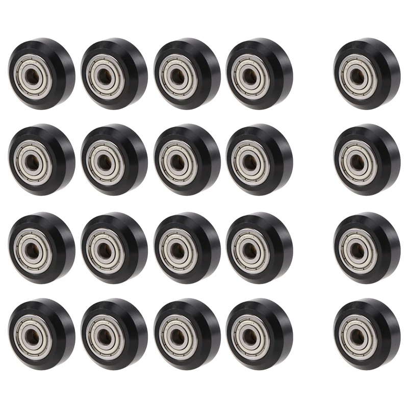 20Pcs/Slot POM Plastic Wheel Pulleys Ball Bearings 625ZZ 3D Printer Parts Round Idler Gear Perlin Part V 3D Printer Accessories