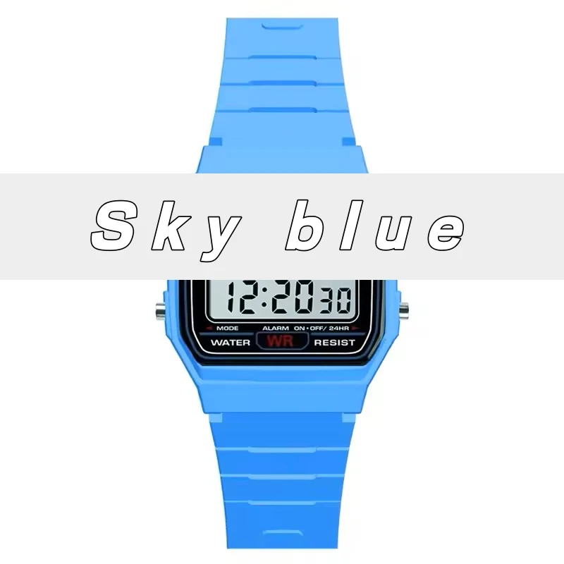 Mode marque de luxe enfants montre Silicone sport LED électronique multifonction enfants montres numériques coloré hommes femmes horloge