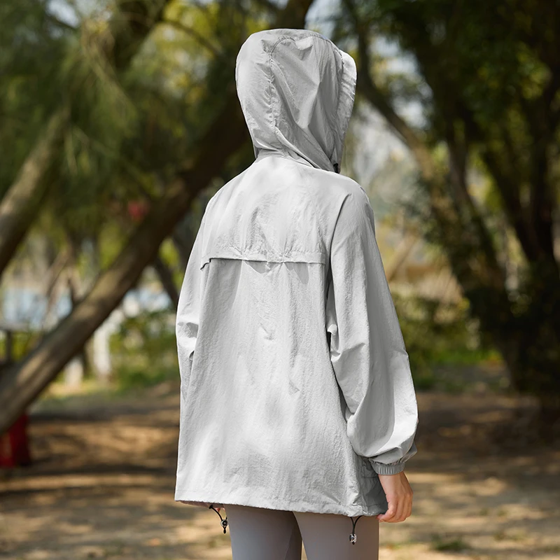 Summer Lightweight Breathable Coat Men Hooded Fishing Outdoor Sun Protection Clothing Couple's UV Protection Water Resistance