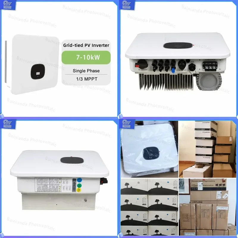7kw 8kw 9kw 10kw Single Phase Solar Inverter MPPT WiFi Grid Tied PV Power Converter 240V Home Energy Storage System EU Stock