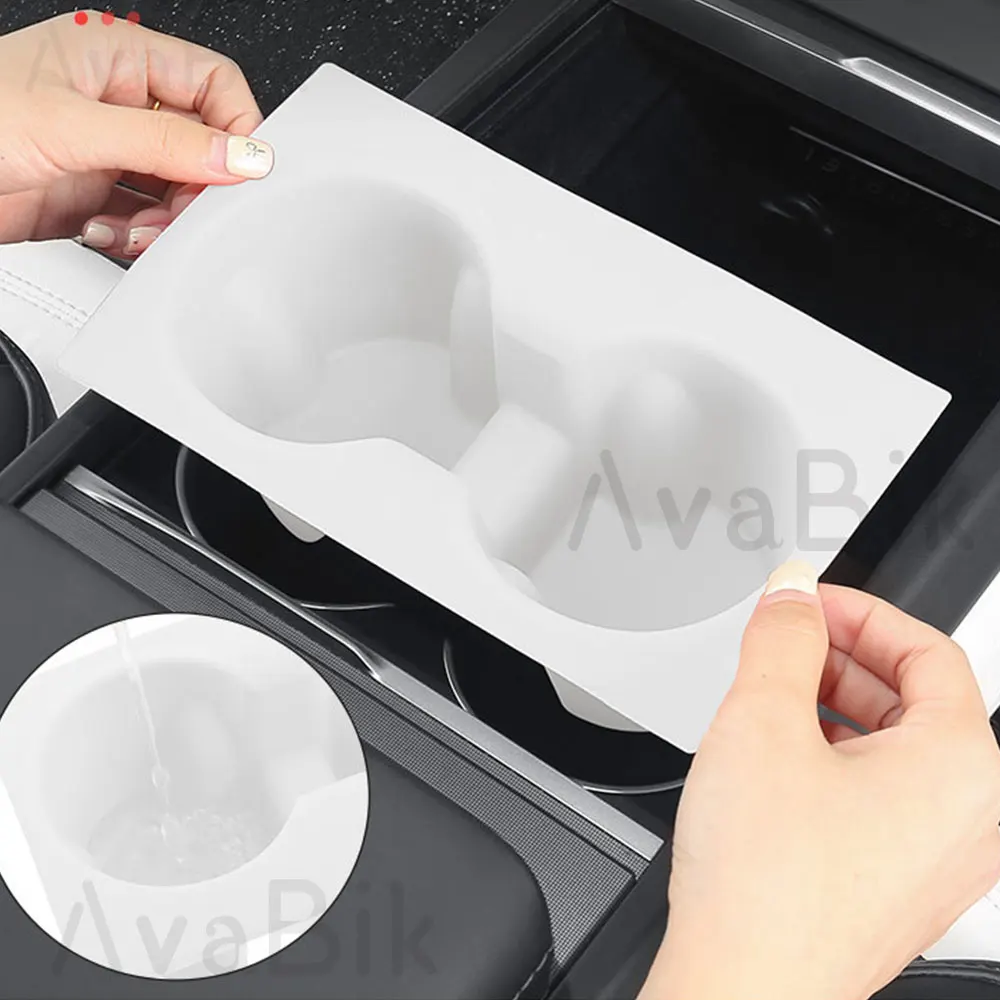 

Interior Kits Silicone Cupholder Liner For 2024 Tesla Model 3 Highland Center Console Car Cup Holder Limiter Shockproof